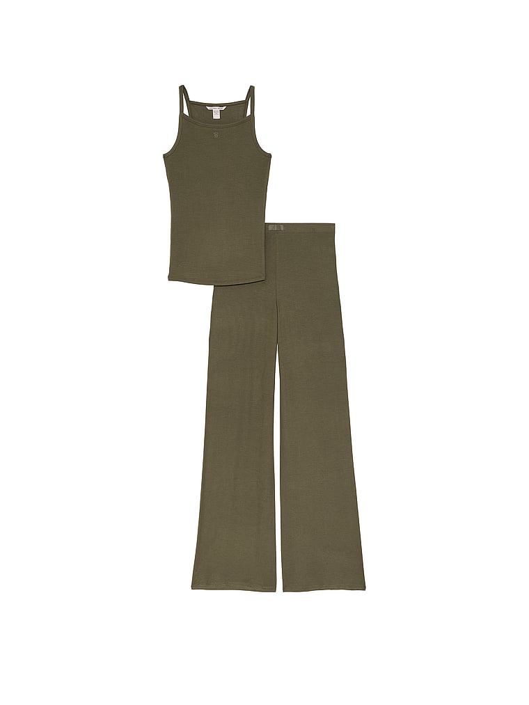 Ensemble Caraco Et Pantalon En Modal Côtelé, Casual Olive, large