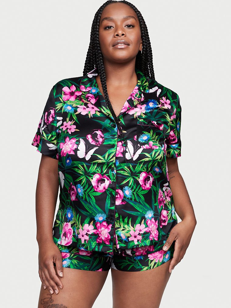 Ensemble Pyjama Court En Satin, Description, large