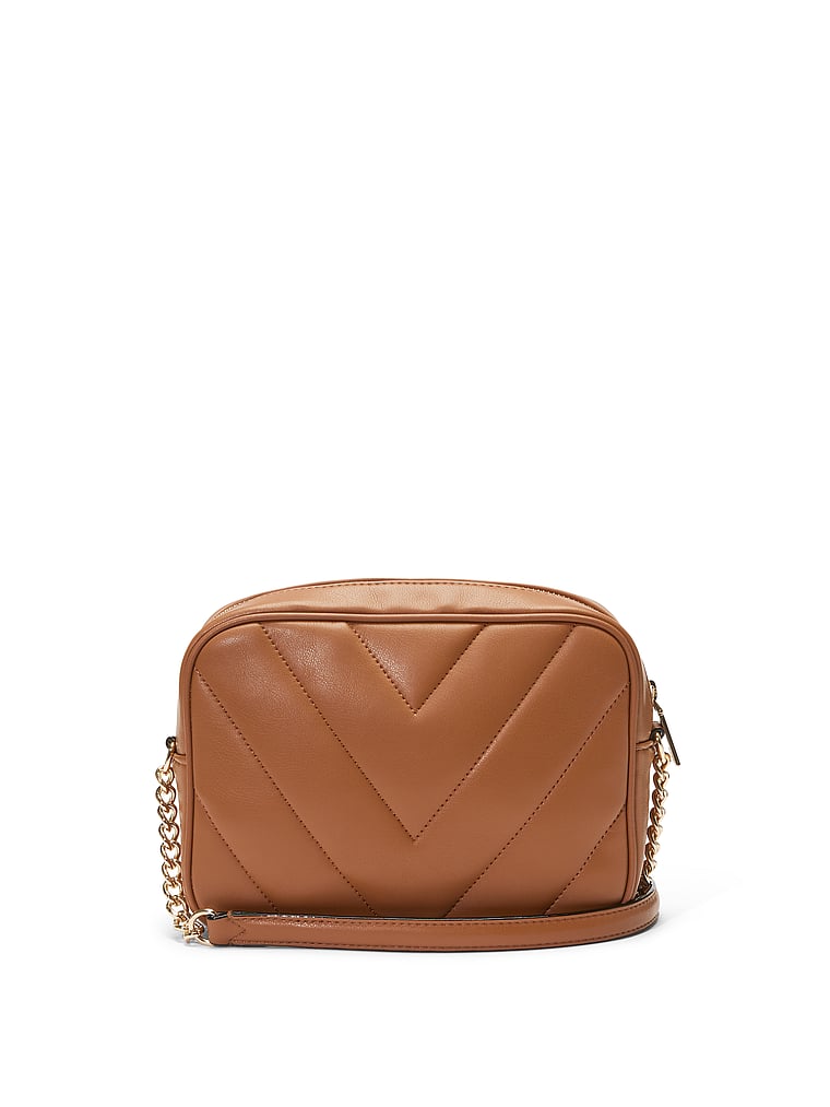 Crossbody Camera Bag, Brown, large