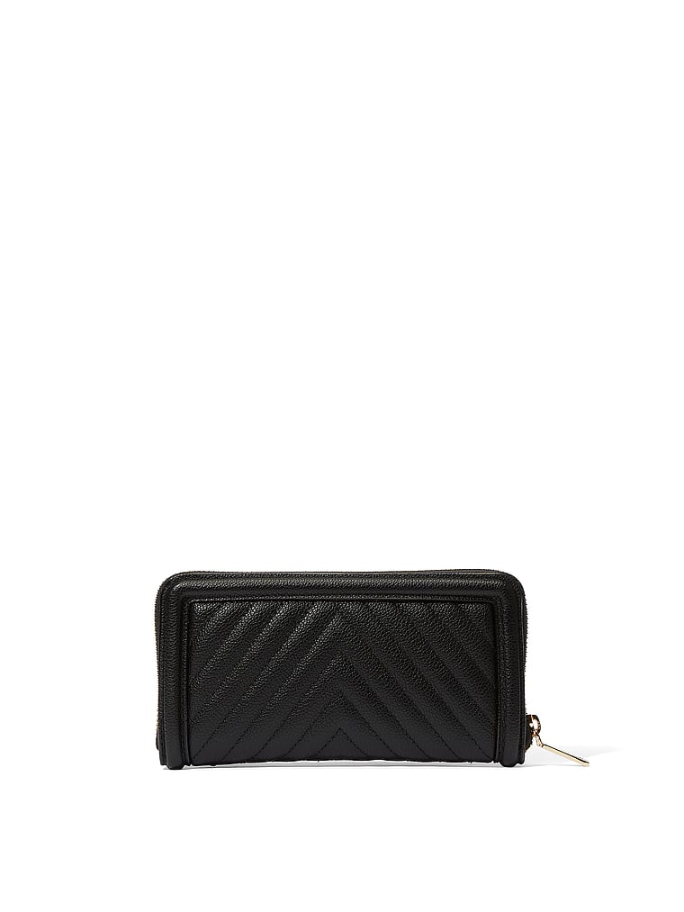 Portefeuille Zippé Grand Format, Black, large
