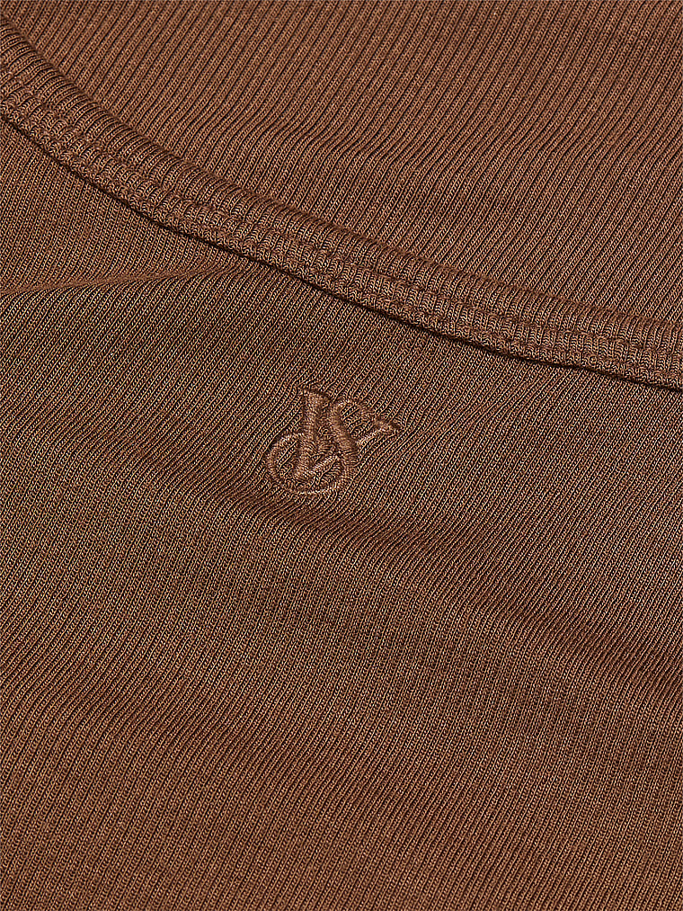 Ensemble Caraco Et Pantalon En Modal Côtelé, MOUSSE, large