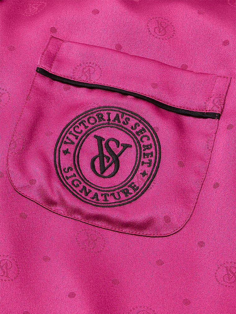 Ensemble Pyjama Long En Satin, Luscious Rose, large