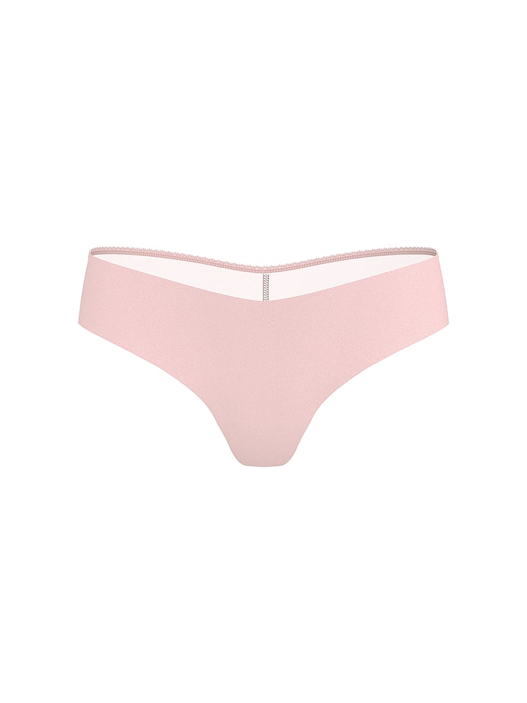 No-show Sheer Logo Thong Panty, Angel Pink, large