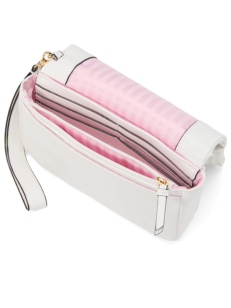 Phone Wristlet Clutch, Coconut White, large