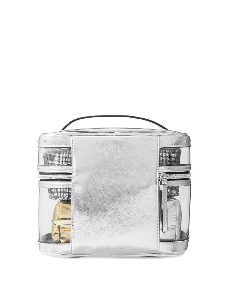 Metallic Sparkle 4-in-1 Beauty Bag Set, , large