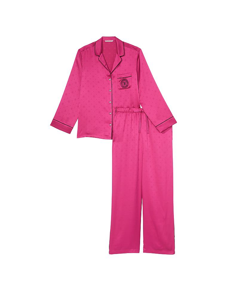 Ensemble Pyjama Long En Satin, Luscious Rose, large