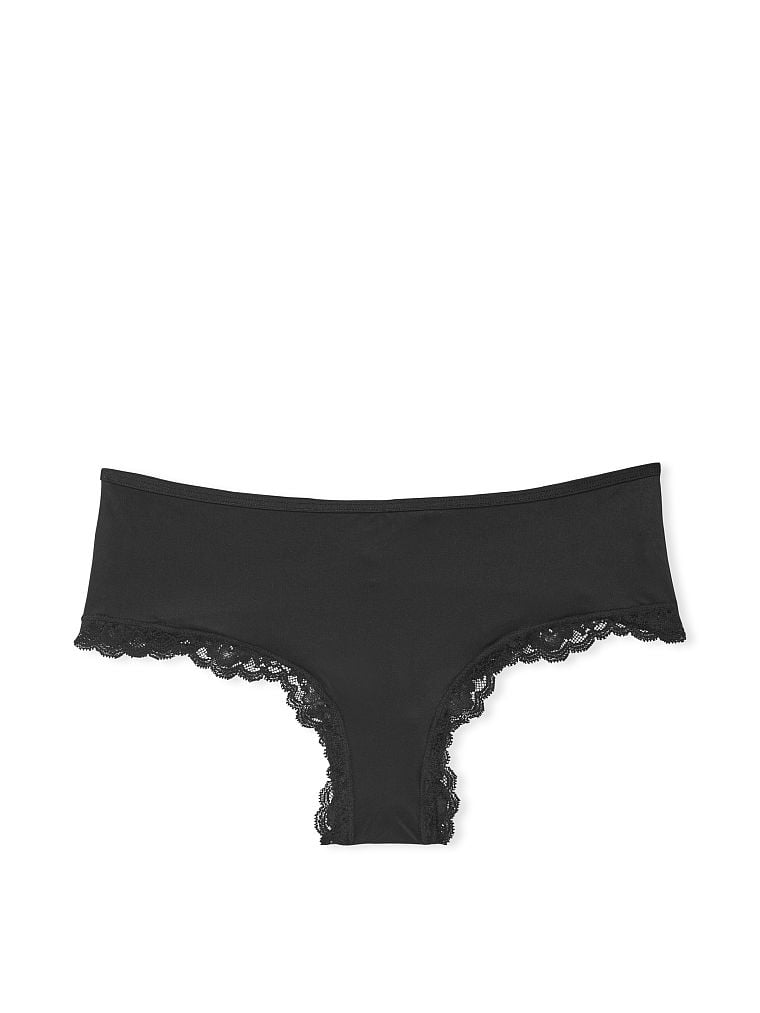 Culotte Bordée De Dentelle, Black, large