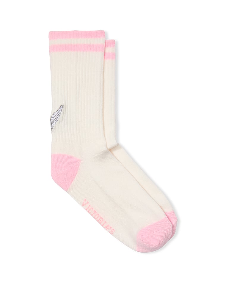 Chaussettes De Sport Montantes Du Défilé De Mode 2024 De Victoria's Secret, Coconut White, large