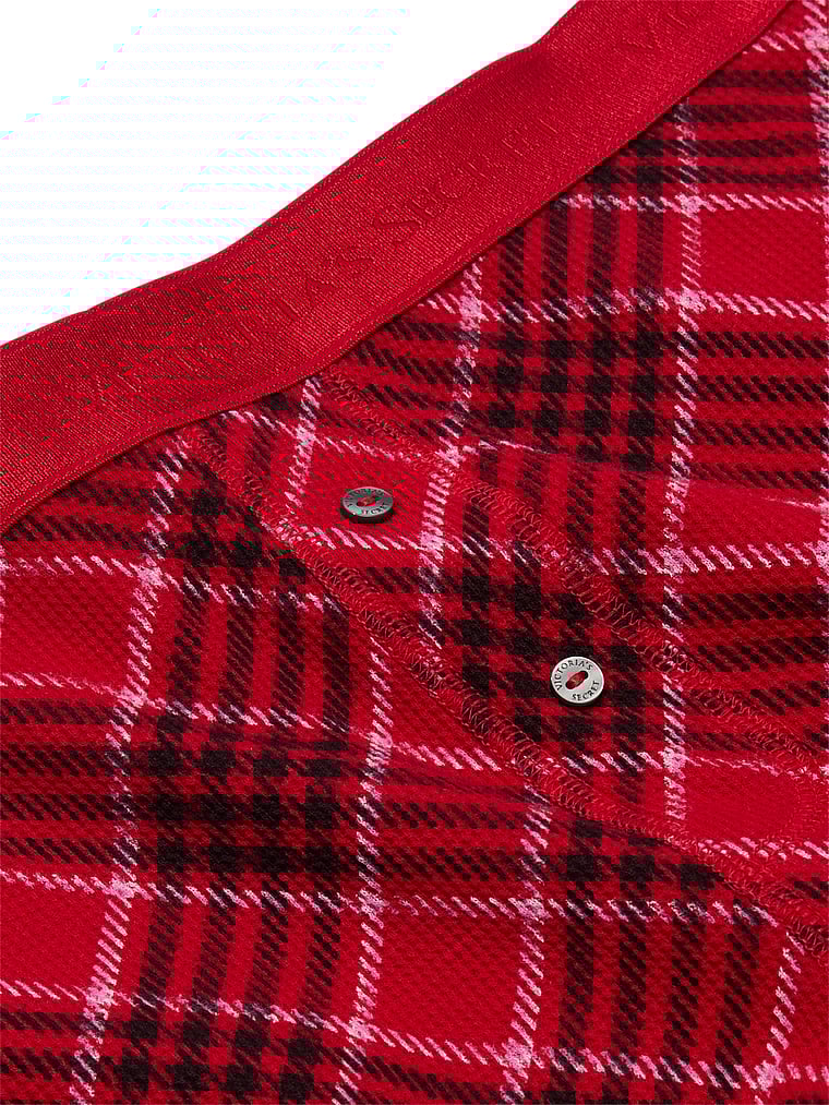 Ensemble Pyjama Thermique Long, LIPSTICK LOVELY PLAID, large