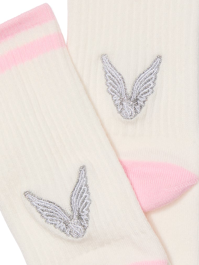 Chaussettes De Sport Montantes Du Défilé De Mode 2024 De Victoria's Secret, Coconut White, large