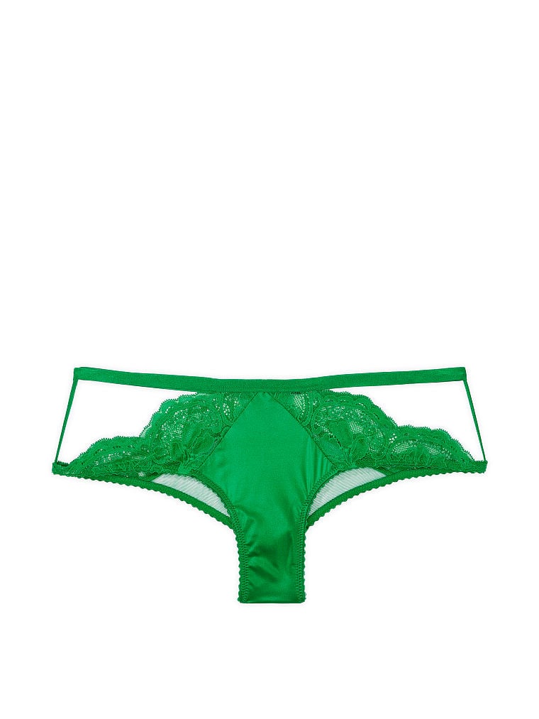 Culotte En Dentelle Avec Lanières, Verdant Green, large