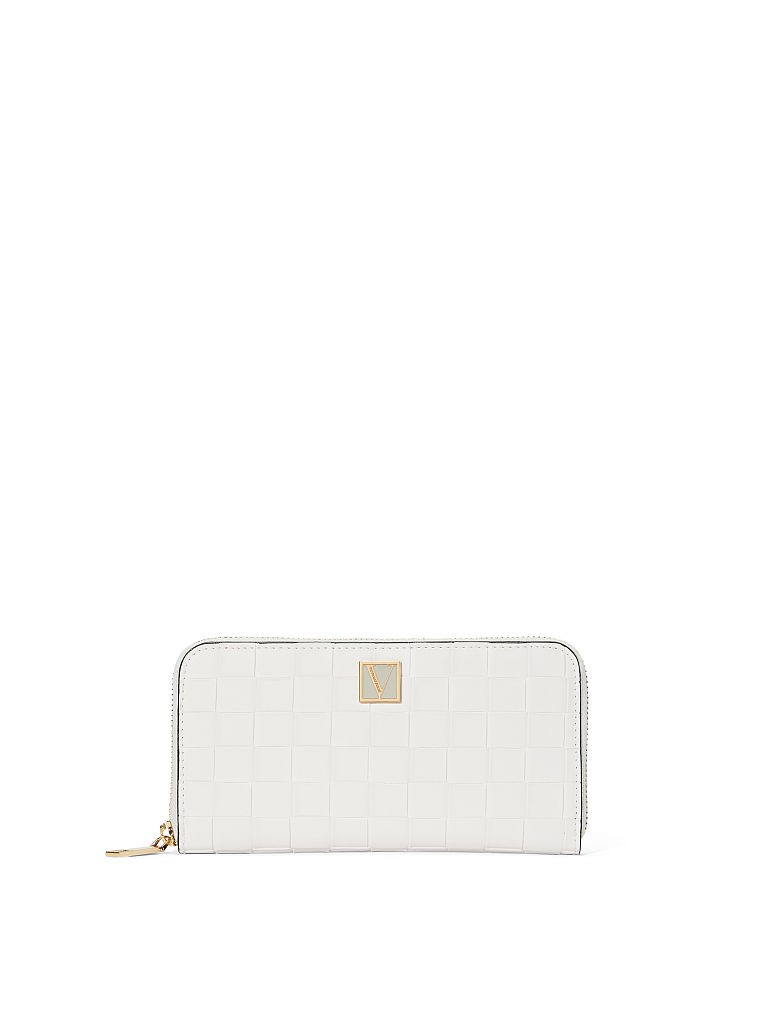 Le Portefeuille Victoria, White Woven, large