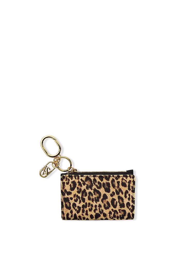 Foldover Card Case, Leopard, large