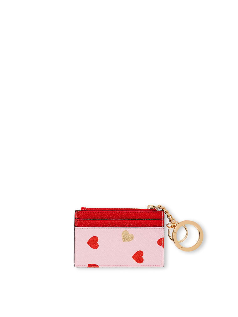 Porte-cartes Porte-clés Victoria, Lipstick Red Mini Heart, large