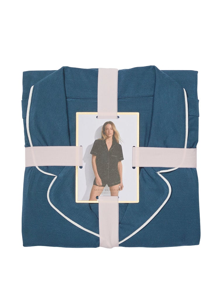 Ensemble Pyjama Court En Modal, Midnight Sea, large