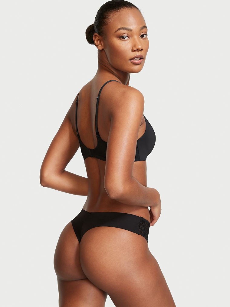 String Invisible En Dentelle Florale, Description, large