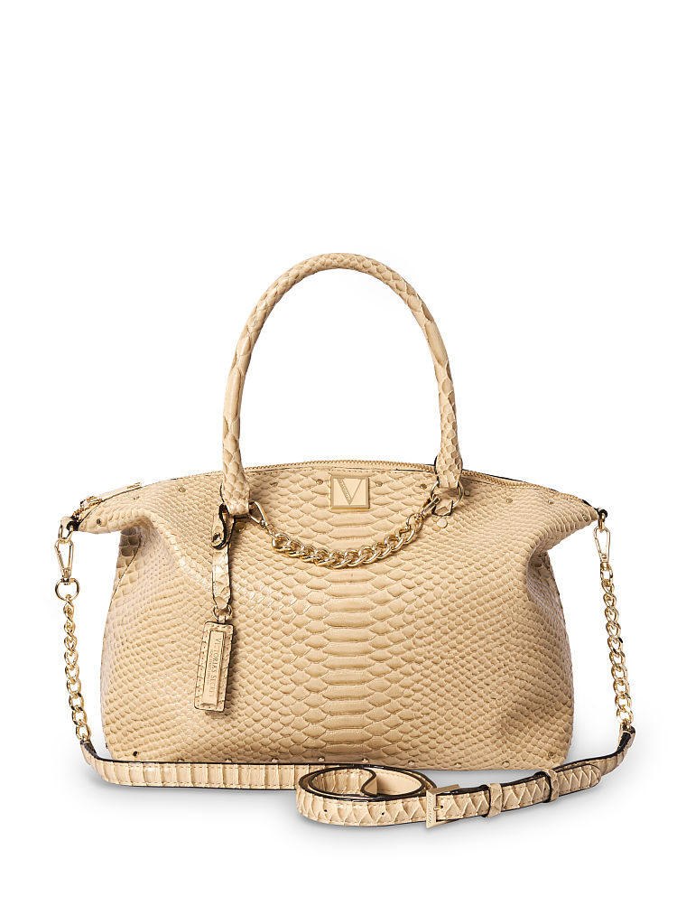 Sacs Cabas Satchel, Sand Python, large