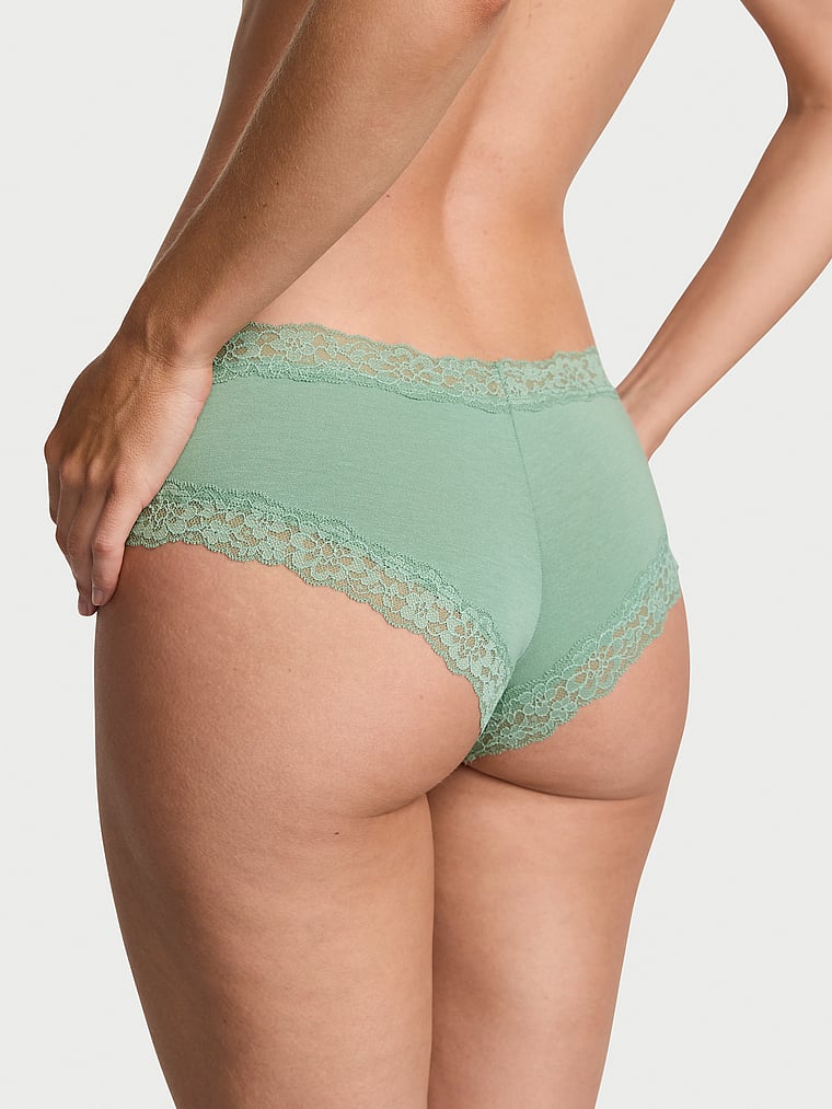 Culotte En Coton Et Dentelle, Seasalt Green, large