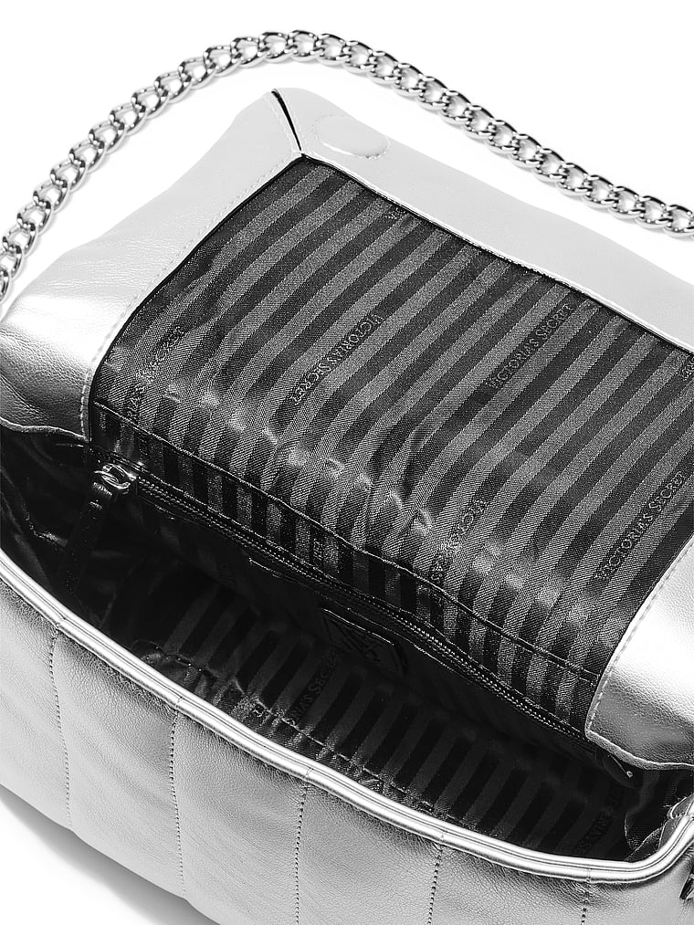 Sac À Bandoulière Format Moyen, Silver, large