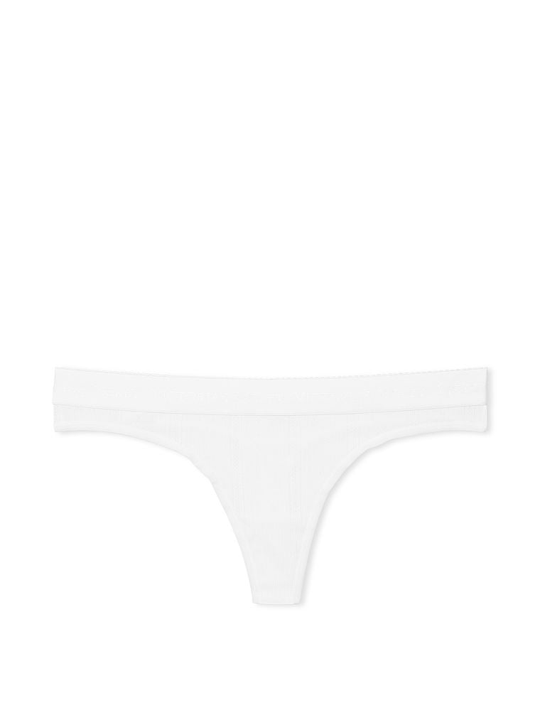 String En Pointelle Avec Ceinture Logotée, Vs White, large