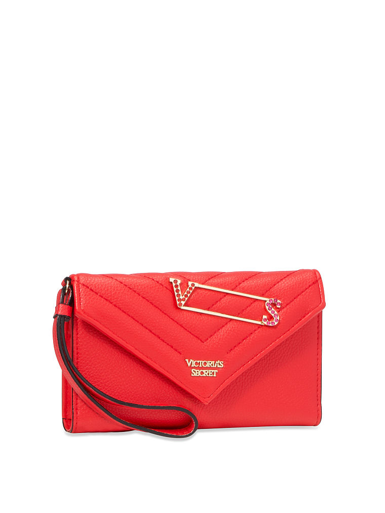 Pochette Tech Matelassée En V, Real Red, large