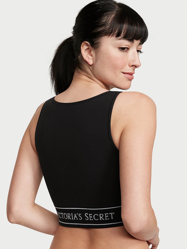 Brassière Montante Sans Coutures Ni Armatures, Black, large