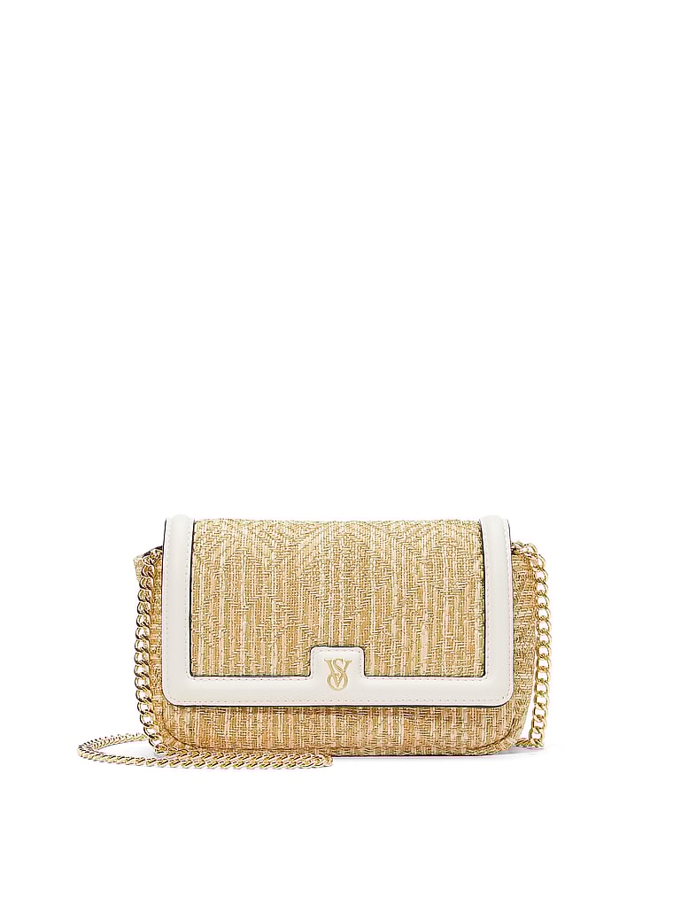 Mini Sac Convertible, Straw, large