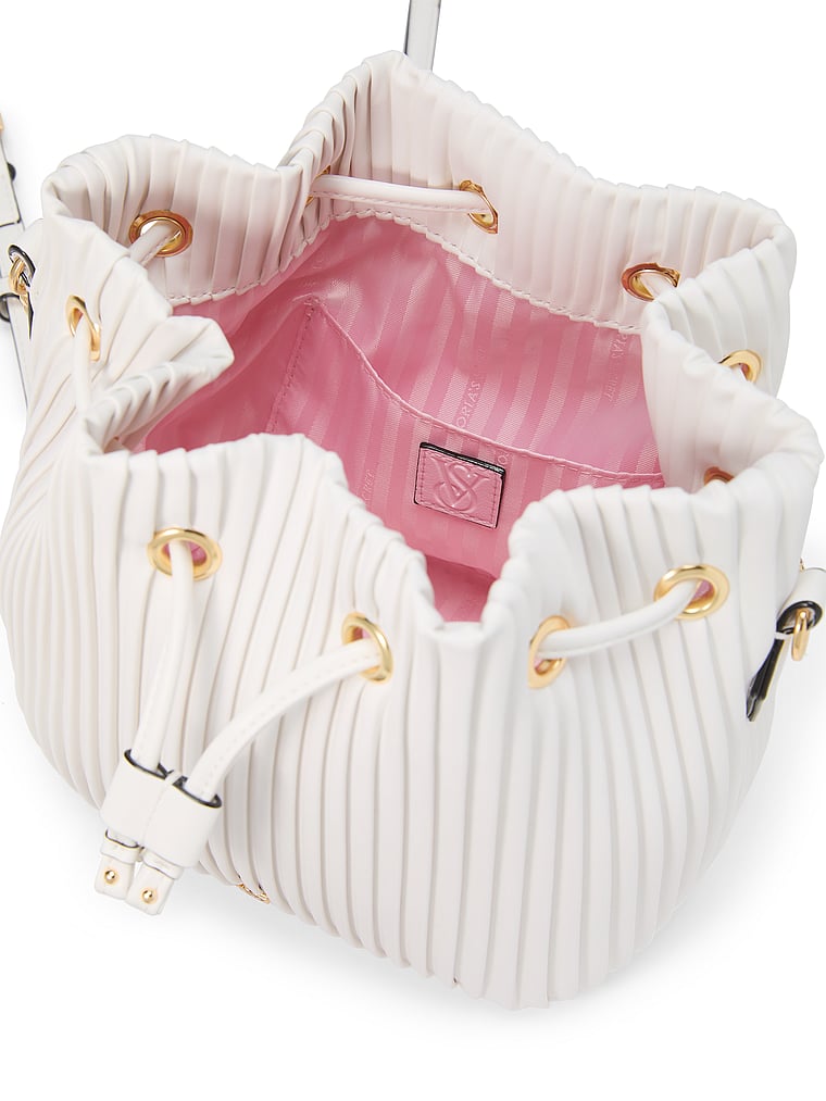 Mini Bucket Bag, Coconut White, large