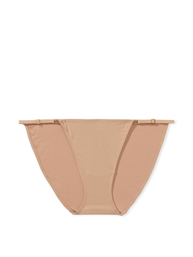 Slip Brésilien Avec Lanières Réglables, Praline, large