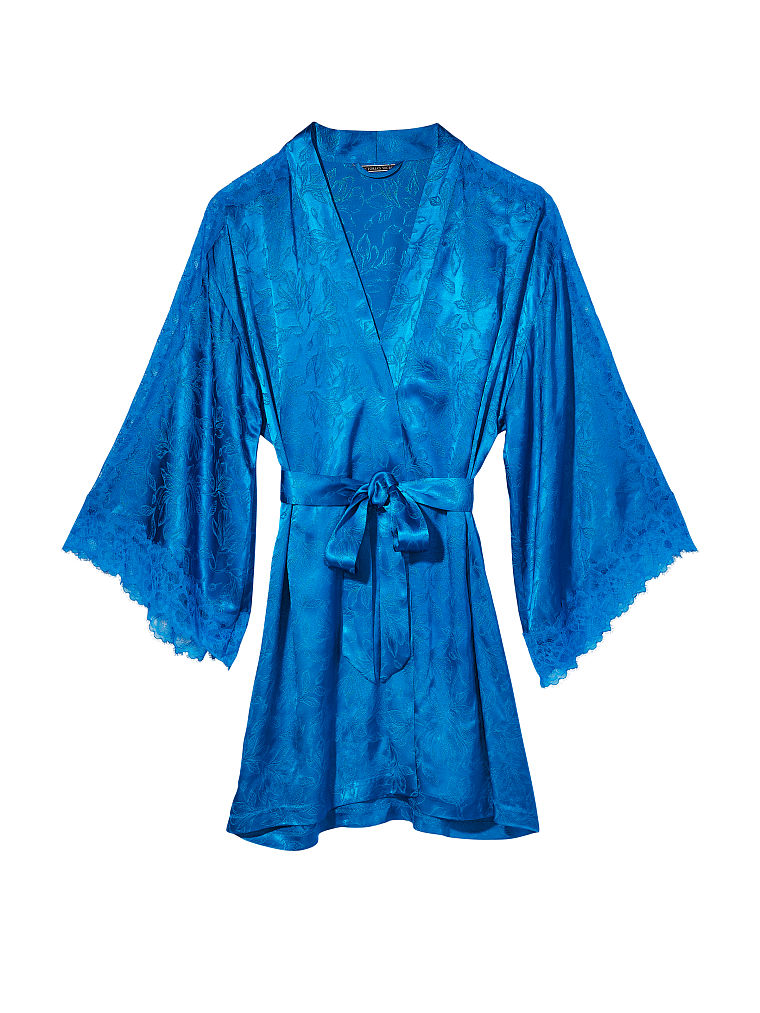 Kimono À Volants En Jacquard, Blue Enamel, large